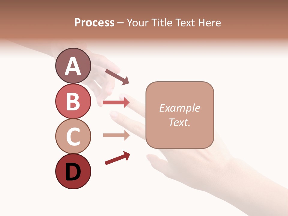Close-Up Hand Reaching For Something. PowerPoint Template
