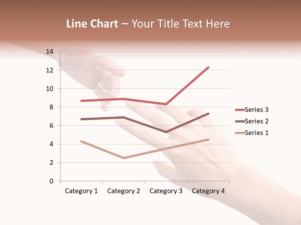 Close-Up Hand Reaching For Something. PowerPoint Template