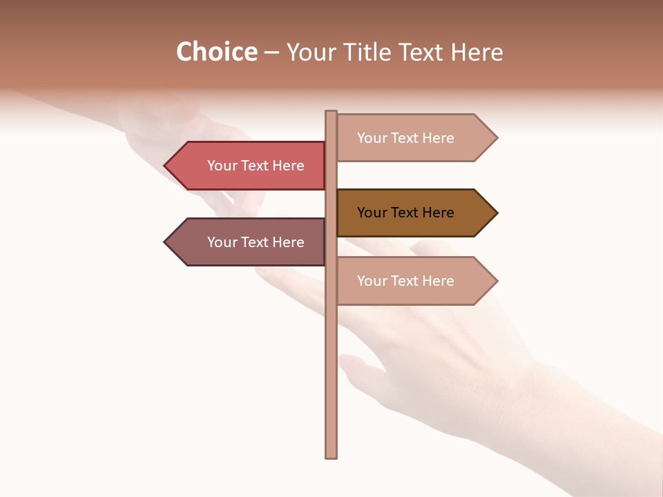 Close-Up Hand Reaching For Something. PowerPoint Template