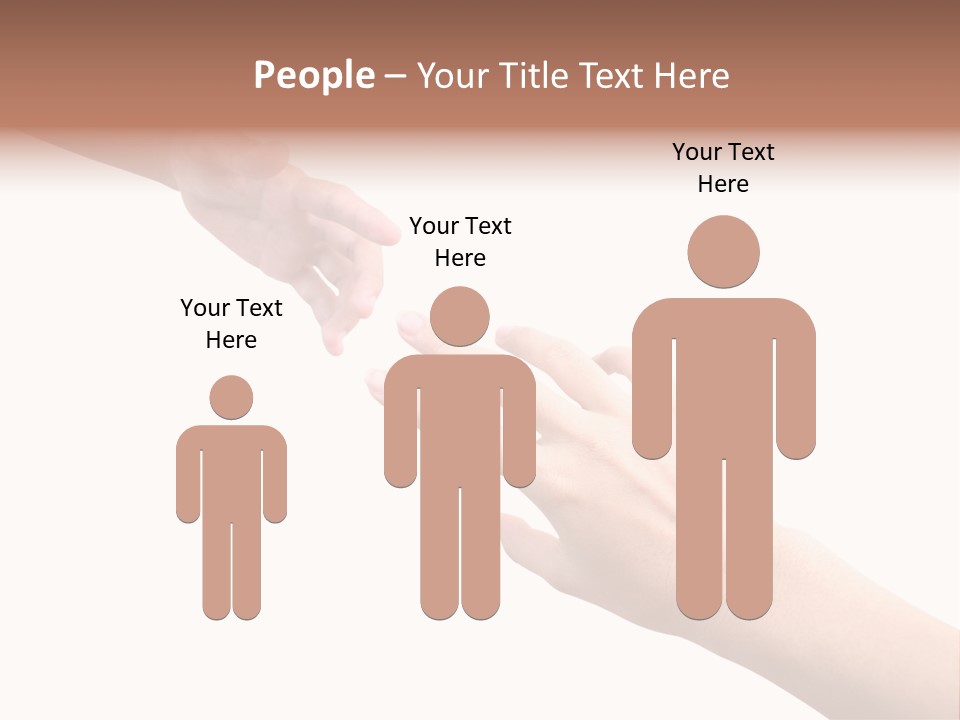 Close-Up Hand Reaching For Something. PowerPoint Template