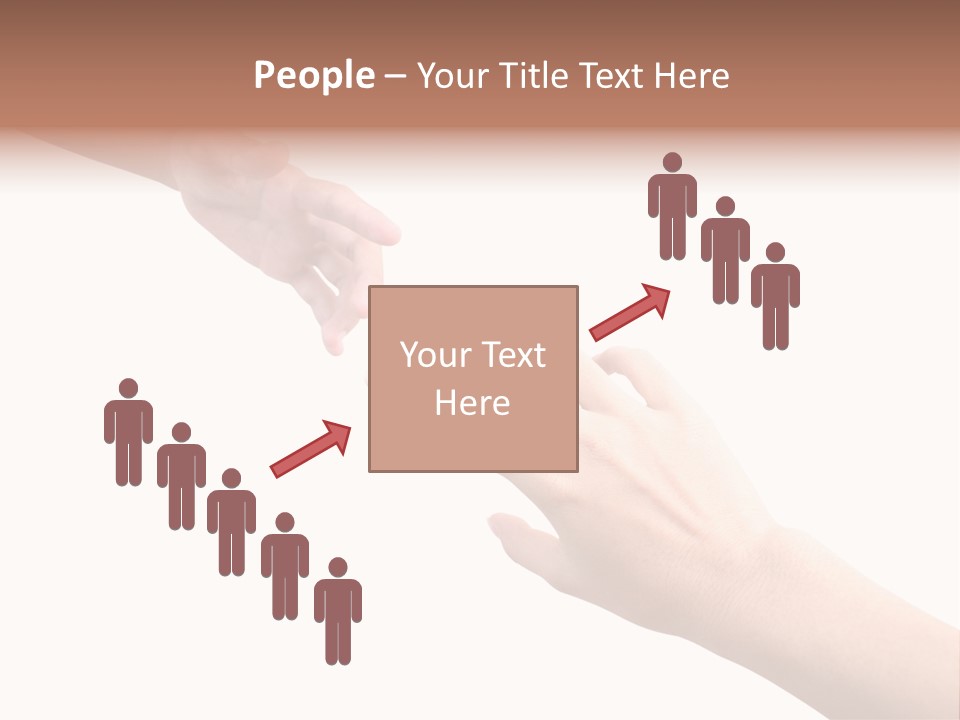 Close-Up Hand Reaching For Something. PowerPoint Template