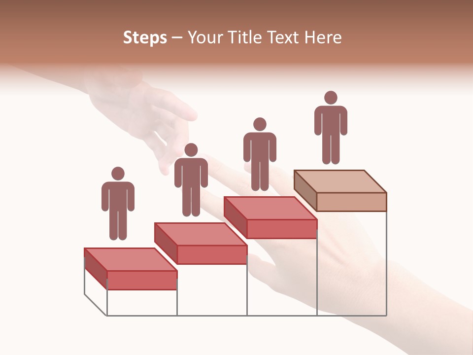 Close-Up Hand Reaching For Something. PowerPoint Template