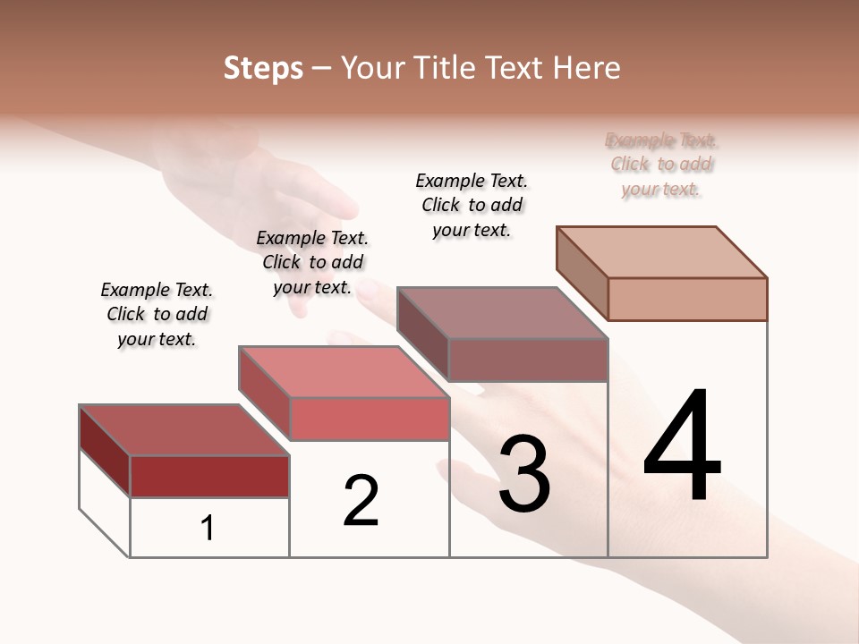 Close-Up Hand Reaching For Something. PowerPoint Template