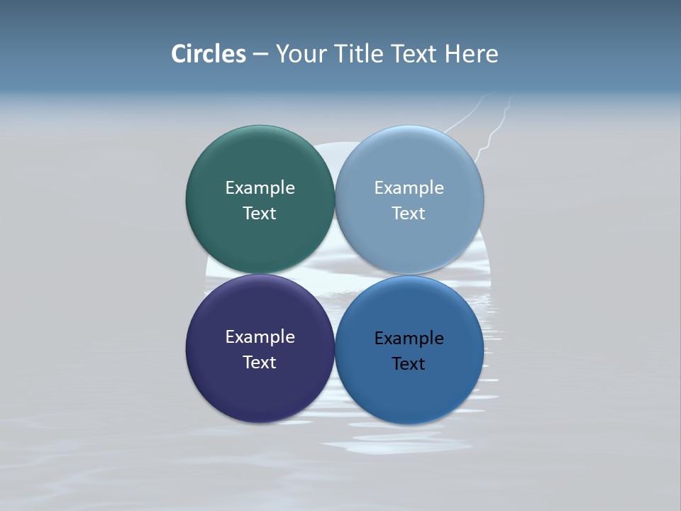 Night Landscape. Moon And Bird PowerPoint Template