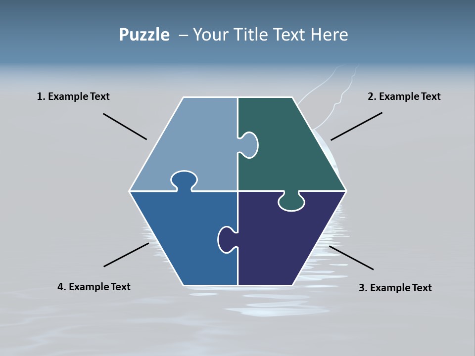 Night Landscape. Moon And Bird PowerPoint Template