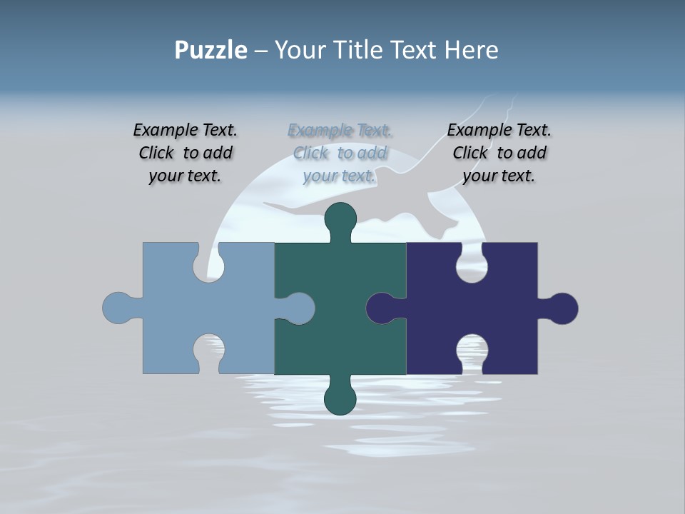 Night Landscape. Moon And Bird PowerPoint Template