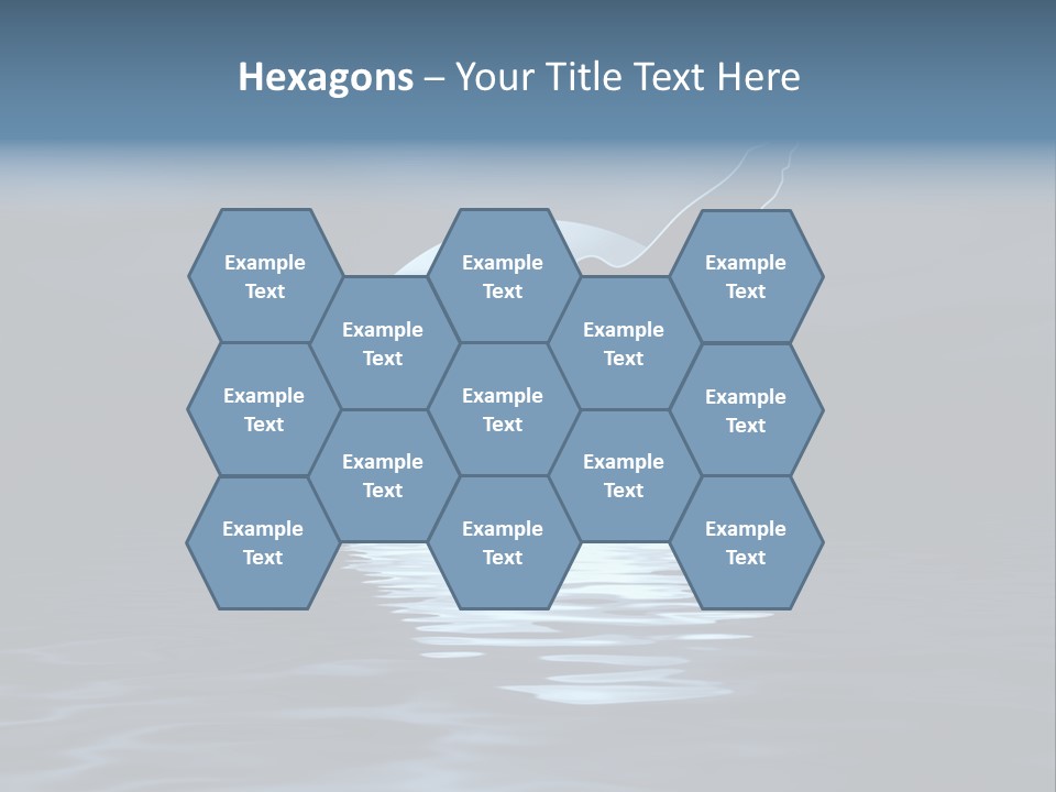 Night Landscape. Moon And Bird PowerPoint Template