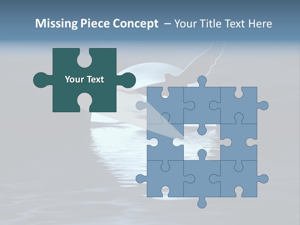 Night Landscape. Moon And Bird PowerPoint Template