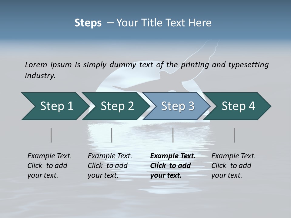 Night Landscape. Moon And Bird PowerPoint Template