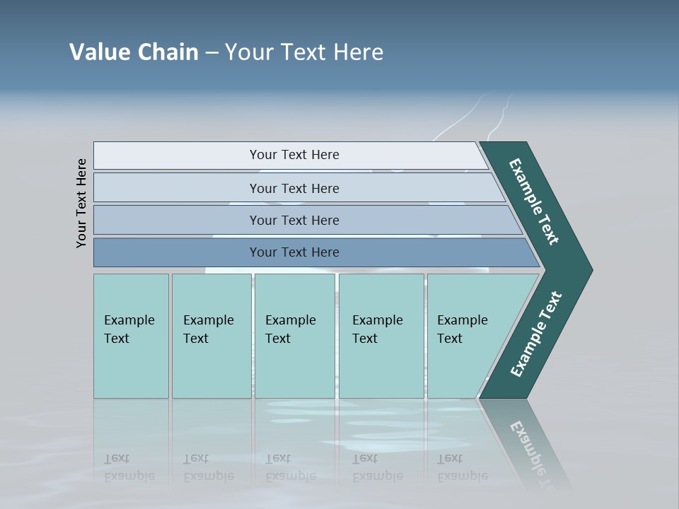Night Landscape. Moon And Bird PowerPoint Template