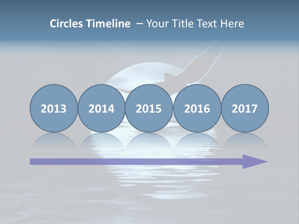 Night Landscape. Moon And Bird PowerPoint Template