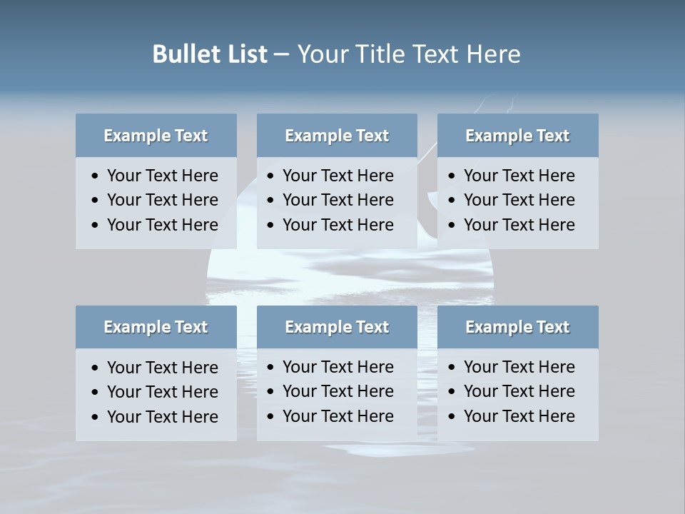 Night Landscape. Moon And Bird PowerPoint Template