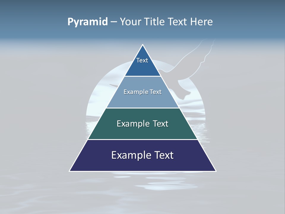 Night Landscape. Moon And Bird PowerPoint Template