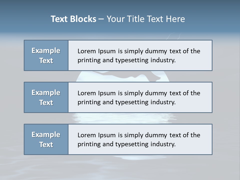 Night Landscape. Moon And Bird PowerPoint Template