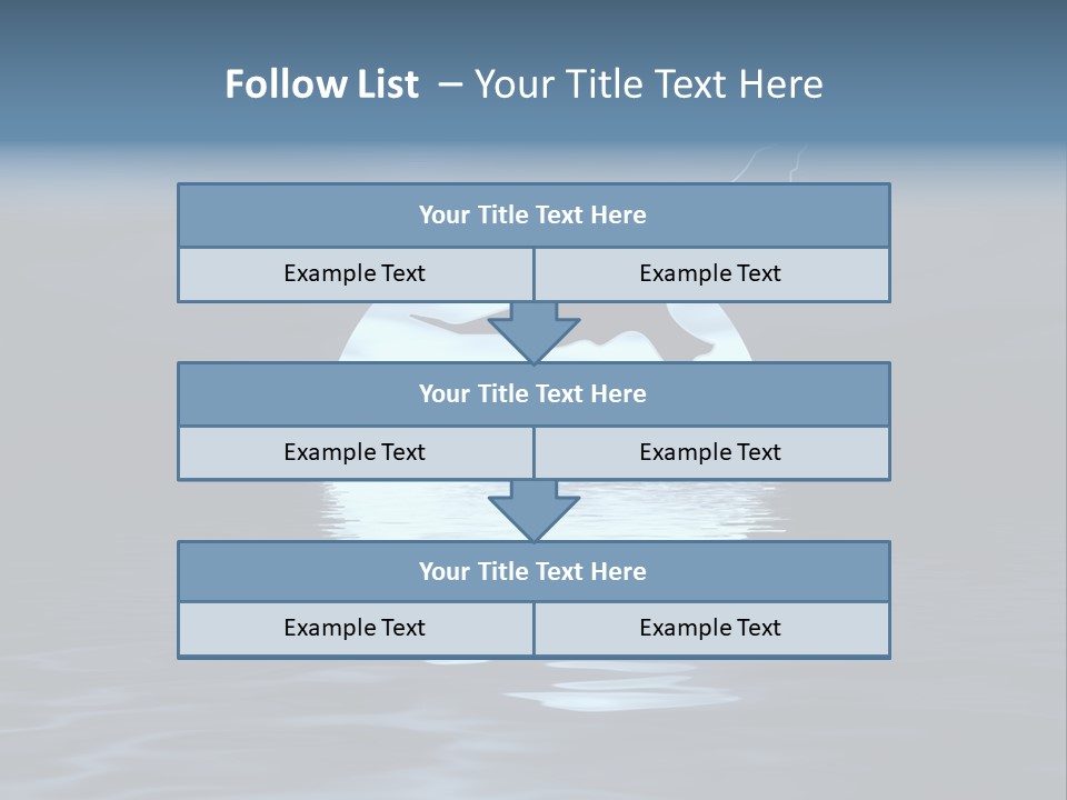 Night Landscape. Moon And Bird PowerPoint Template