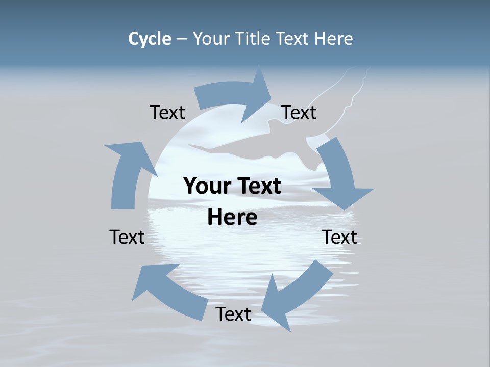 Night Landscape. Moon And Bird PowerPoint Template