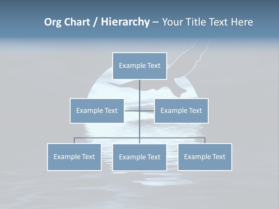 Night Landscape. Moon And Bird PowerPoint Template