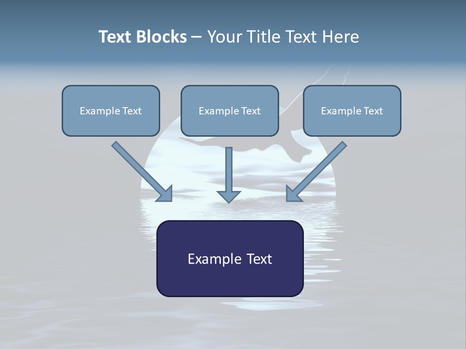 Night Landscape. Moon And Bird PowerPoint Template