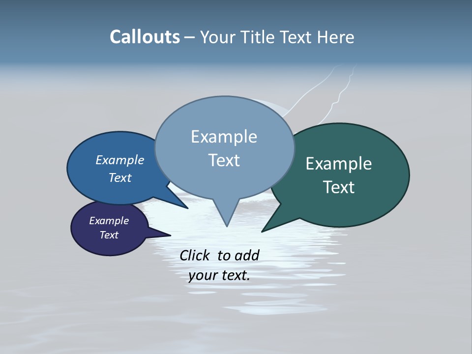 Night Landscape. Moon And Bird PowerPoint Template