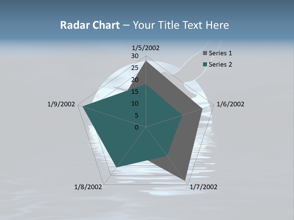 Night Landscape. Moon And Bird PowerPoint Template