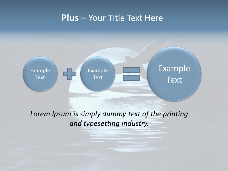 Night Landscape. Moon And Bird PowerPoint Template