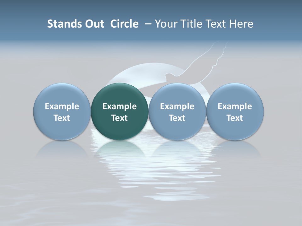 Night Landscape. Moon And Bird PowerPoint Template