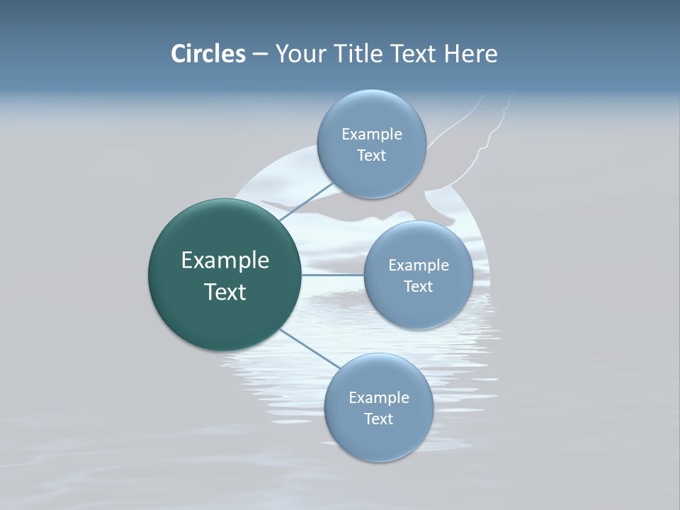 Night Landscape. Moon And Bird PowerPoint Template