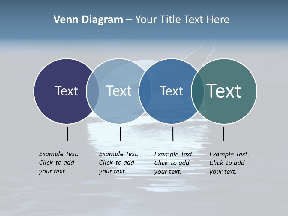Night Landscape. Moon And Bird PowerPoint Template