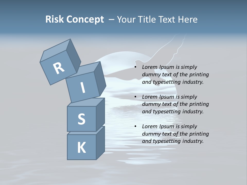 Night Landscape. Moon And Bird PowerPoint Template