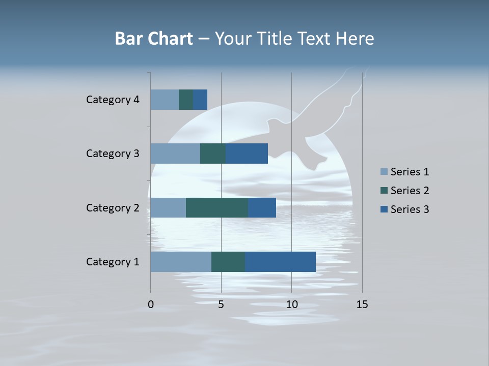 Night Landscape. Moon And Bird PowerPoint Template
