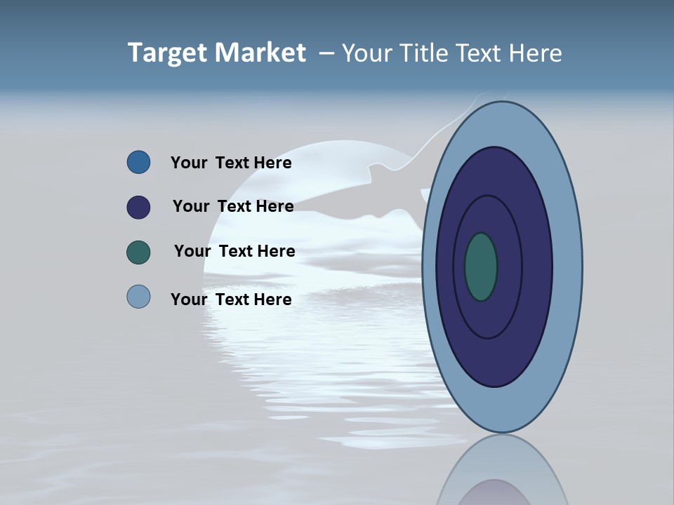 Night Landscape. Moon And Bird PowerPoint Template