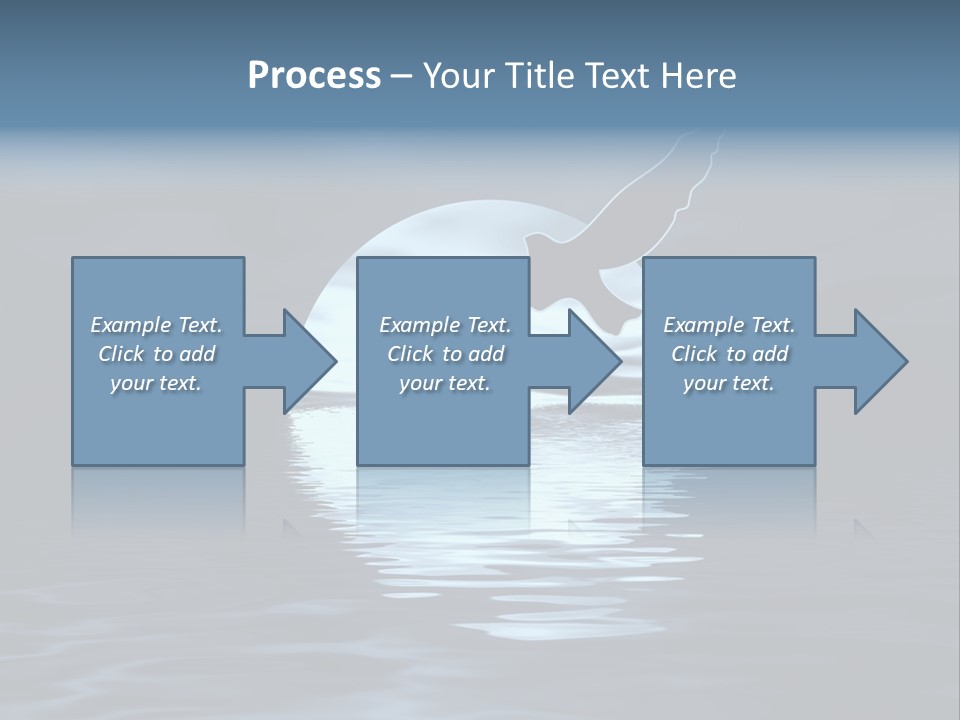 Night Landscape. Moon And Bird PowerPoint Template
