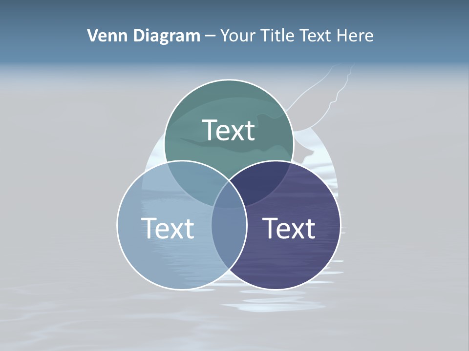 Night Landscape. Moon And Bird PowerPoint Template