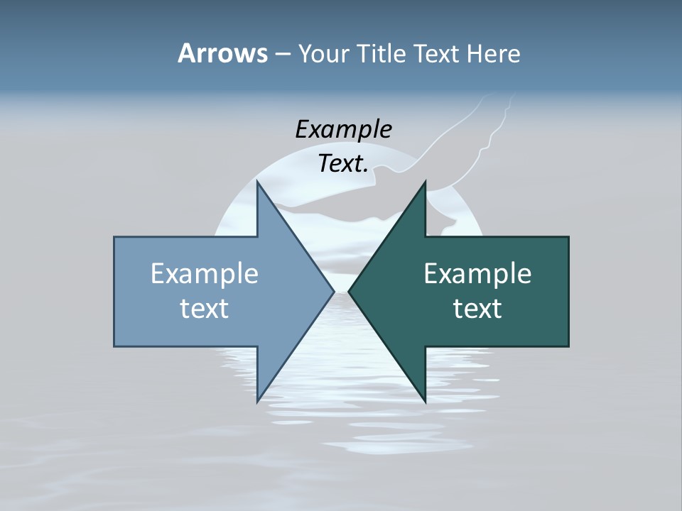Night Landscape. Moon And Bird PowerPoint Template