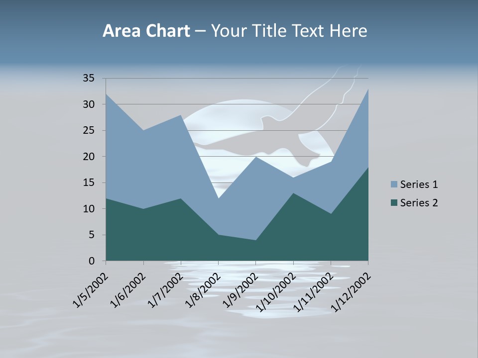 Night Landscape. Moon And Bird PowerPoint Template