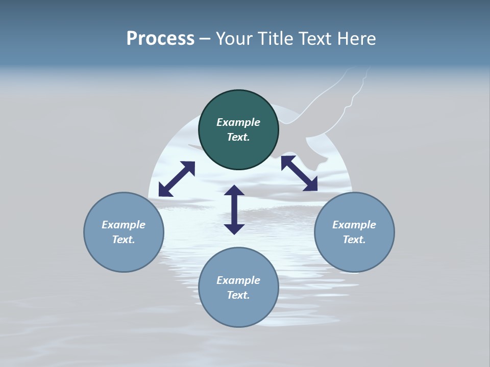 Night Landscape. Moon And Bird PowerPoint Template