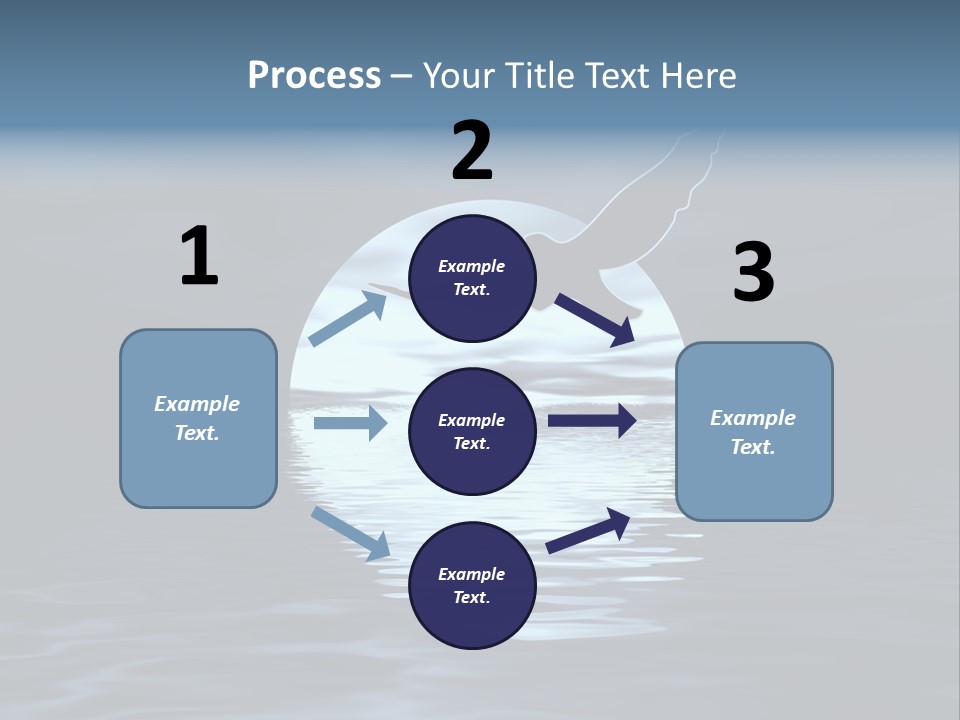 Night Landscape. Moon And Bird PowerPoint Template