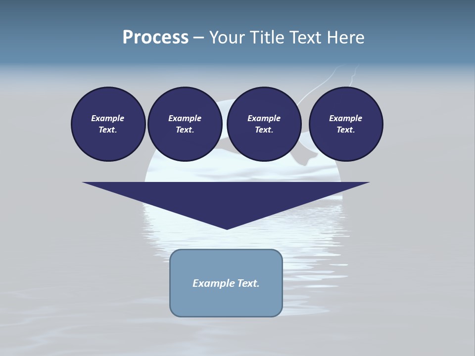 Night Landscape. Moon And Bird PowerPoint Template