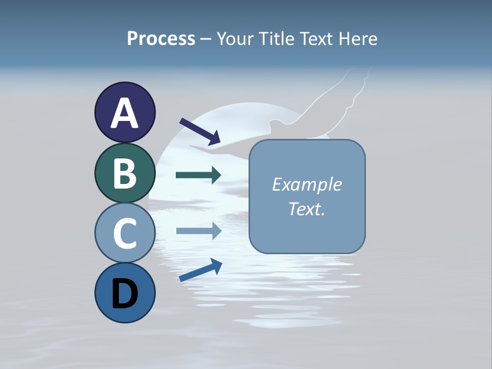 Night Landscape. Moon And Bird PowerPoint Template