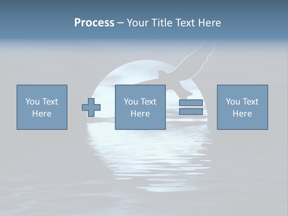 Night Landscape. Moon And Bird PowerPoint Template