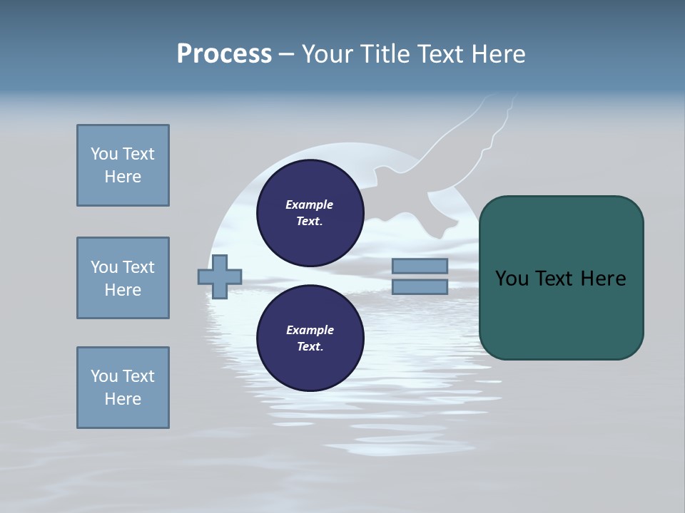 Night Landscape. Moon And Bird PowerPoint Template