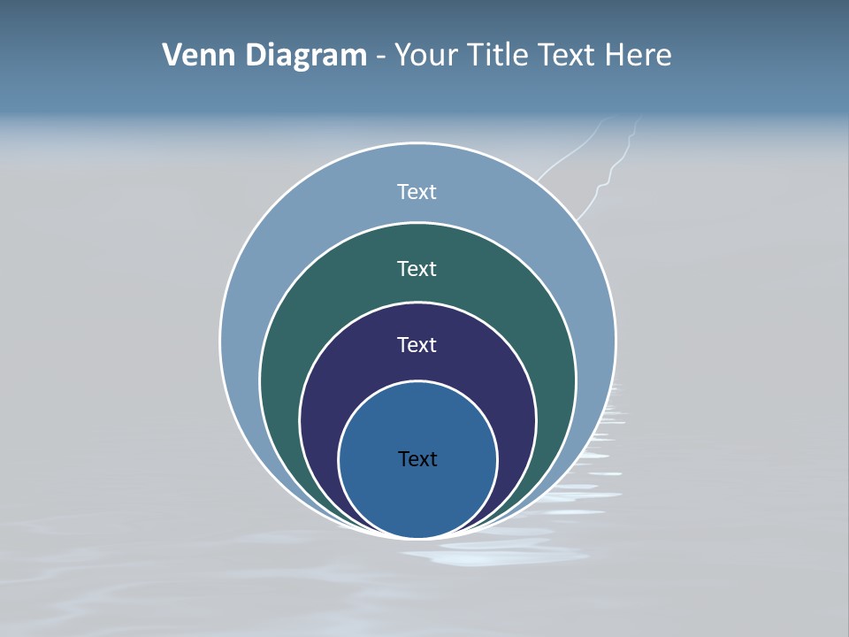 Night Landscape. Moon And Bird PowerPoint Template