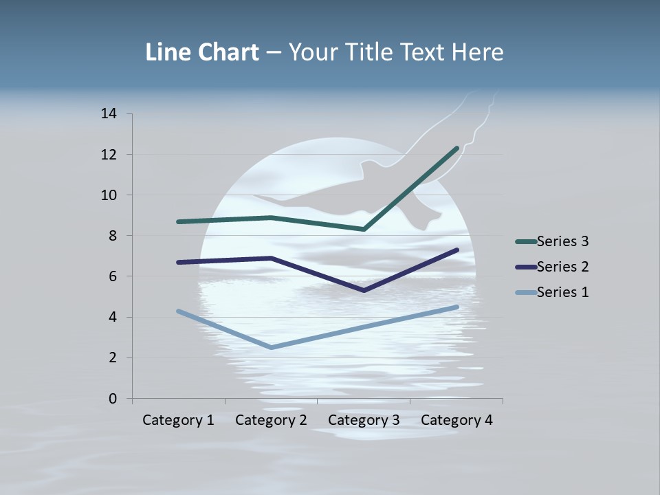 Night Landscape. Moon And Bird PowerPoint Template
