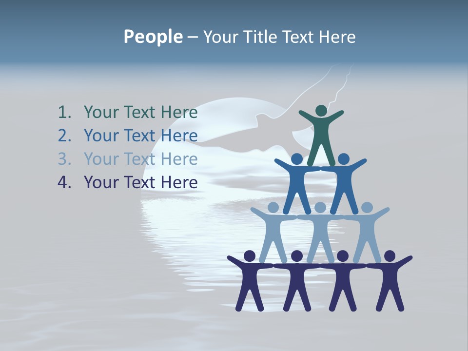 Night Landscape. Moon And Bird PowerPoint Template