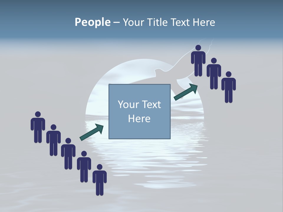 Night Landscape. Moon And Bird PowerPoint Template