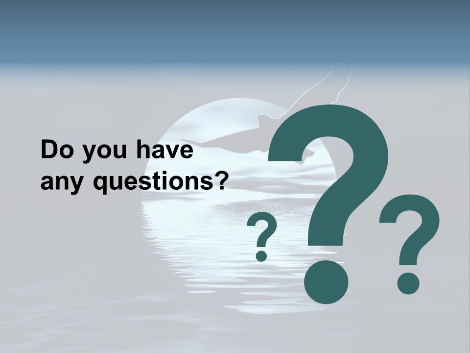 Night Landscape. Moon And Bird PowerPoint Template