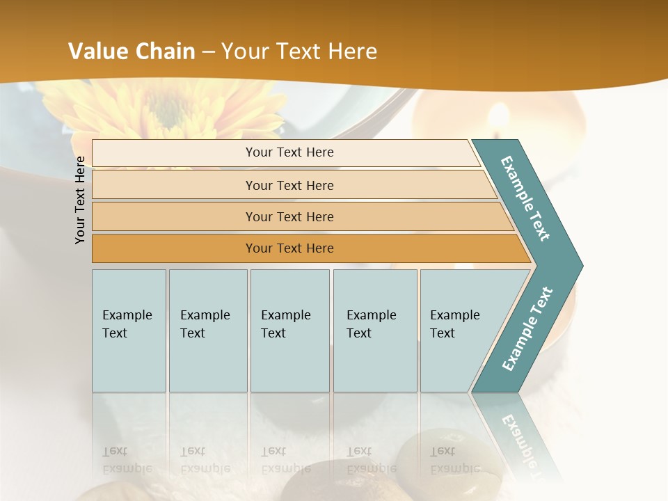 Beauty And Health Setting. A White Towel With Therapy Stones And A Bowl Of Floral Scented Water. PowerPoint Template