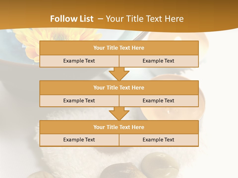 Beauty And Health Setting. A White Towel With Therapy Stones And A Bowl Of Floral Scented Water. PowerPoint Template