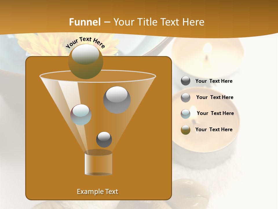 Beauty And Health Setting. A White Towel With Therapy Stones And A Bowl Of Floral Scented Water. PowerPoint Template