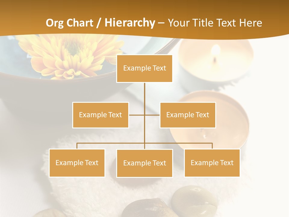 Beauty And Health Setting. A White Towel With Therapy Stones And A Bowl Of Floral Scented Water. PowerPoint Template